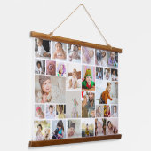 Entwerfen Sie Ihre eigene 30 FotoCollage Wandteppich Mit Holzrahmen (Gewinkelt)