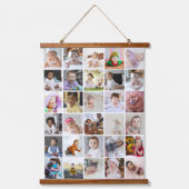 Entwerfen Sie Ihre eigene 30 FotoCollage Wandteppich Mit Holzrahmen (Vorderseite)