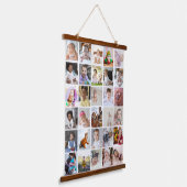 Entwerfen Sie Ihre eigene 30 FotoCollage Wandteppich Mit Holzrahmen (Gewinkelt)