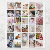 Entwerfen Sie Ihre eigene 30 FotoCollage Weinetikett (Einzelnes Label)