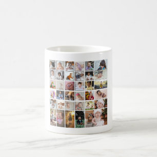 Entwerfen Sie Ihre eigene 35 FotoCollage Kaffeetasse