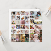 Entwerfen Sie Ihre eigene 35 FotoCollage Karte (Vorderseite/Rückseite Beispiel)