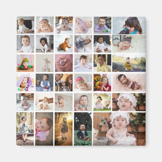 Entwerfen Sie Ihre eigene 35 FotoCollage Magnet (Vorne)