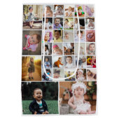 Entwerfen Sie Ihre eigene 35 FotoCollage Mittlere Geschenktüte (Rückseite)