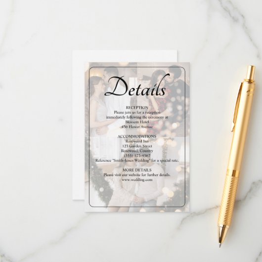 Entwerfen Sie Ihre eigene 3 Fotocollage Begleitkarte (Vorderseite/Rückseite Beispiel)