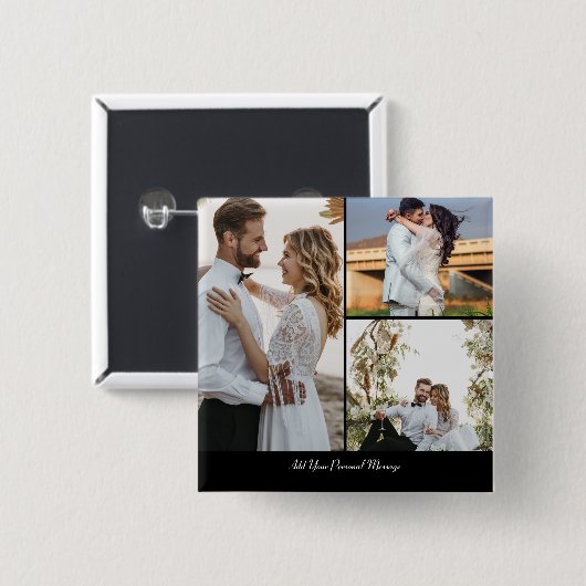 Entwerfen Sie Ihre eigene 3 FotoCollage Button (Vorne & Hinten)