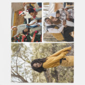 Entwerfen Sie Ihre eigene 3 FotoCollage Fleecedecke (Vorderseite)