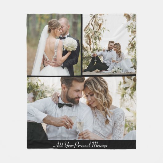 Entwerfen Sie Ihre eigene 3 FotoCollage Fleecedecke (Vorderseite)