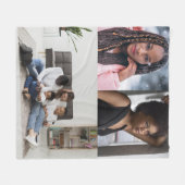 Entwerfen Sie Ihre eigene 3 FotoCollage Fleecedecke (Vorderseite (Horizontal))