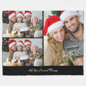 Entwerfen Sie Ihre eigene 3 FotoCollage Fleecedecke (Vorderseite (Horizontal))