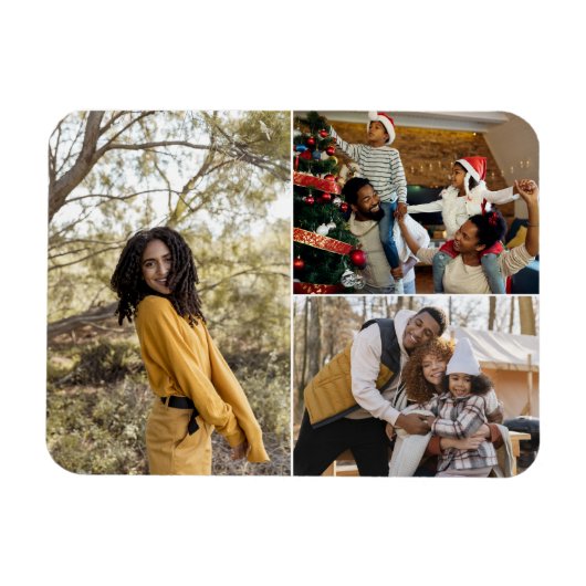 Entwerfen Sie Ihre eigene 3 FotoCollage Magnet (Horizontal)