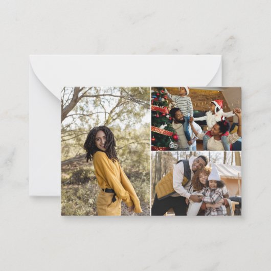 Entwerfen Sie Ihre eigene 3 FotoCollage Mitteilungskarte (Vorderseite)