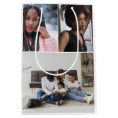 Entwerfen Sie Ihre eigene 3 FotoCollage Mittlere Geschenktüte (Vorderseite)