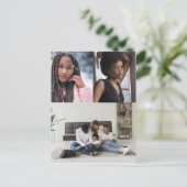 Entwerfen Sie Ihre eigene 3 FotoCollage Postkarte (Stehend Vorderseite)