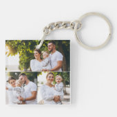 Entwerfen Sie Ihre eigene 3 FotoCollage Schlüsselanhänger (Rückseite)