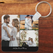 Entwerfen Sie Ihre eigene 3 FotoCollage Schlüsselanhänger (Rückseite)