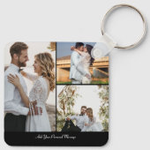 Entwerfen Sie Ihre eigene 3 FotoCollage Schlüsselanhänger (Rückseite)