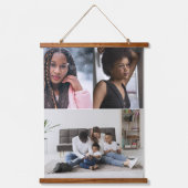 Entwerfen Sie Ihre eigene 3 FotoCollage Wandteppich Mit Holzrahmen (Vorderseite)