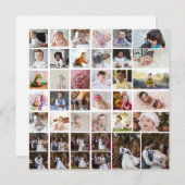 Entwerfen Sie Ihre eigene 40 FotoCollage Dankeskarte (Vorne/Hinten)