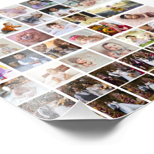 Entwerfen Sie Ihre eigene 40 FotoCollage Fotodruck (Ecke)