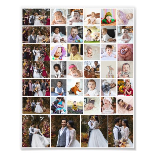 Entwerfen Sie Ihre eigene 40 FotoCollage Fotodruck (Vorne)