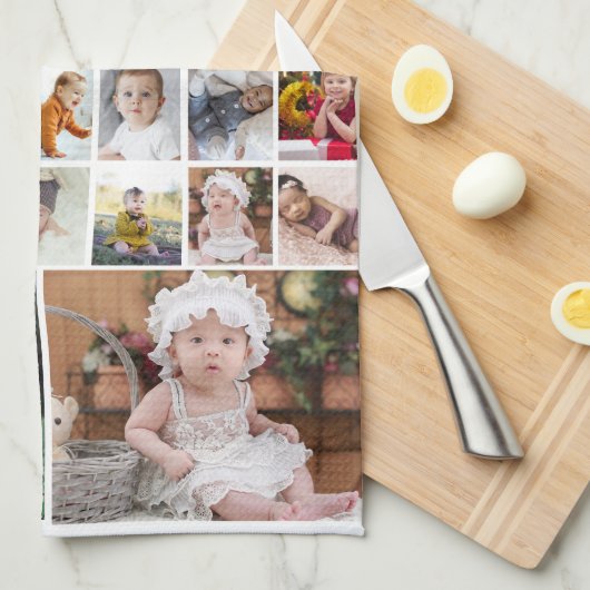 Entwerfen Sie Ihre eigene 40 FotoCollage Geschirrtuch (Viertel Falte)