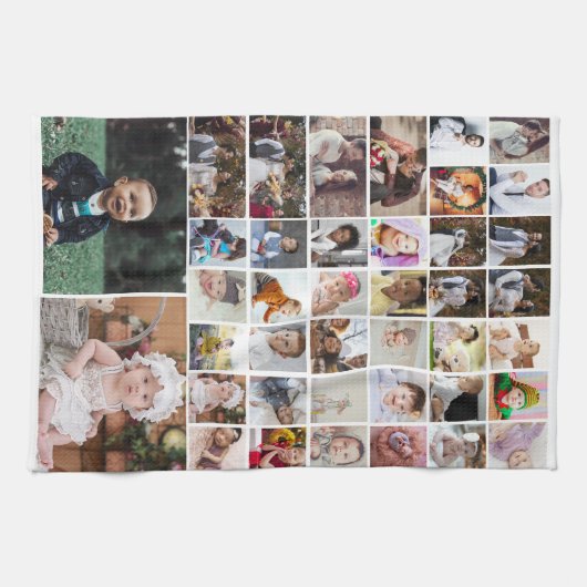 Entwerfen Sie Ihre eigene 40 FotoCollage Geschirrtuch (Horizontal)