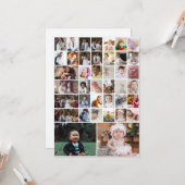 Entwerfen Sie Ihre eigene 40 FotoCollage Karte (Vorderseite/Rückseite Beispiel)