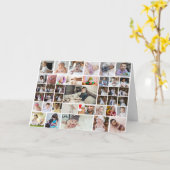 Entwerfen Sie Ihre eigene 40 FotoCollage Karte (Gelbe Blume)