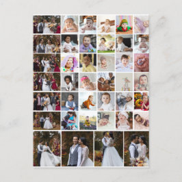 Entwerfen Sie Ihre eigene 40 FotoCollage Postkarte