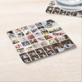 Entwerfen Sie Ihre eigene 40 FotoCollage Rechteckiger Pappuntersetzer (angewinkelt)