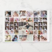 Entwerfen Sie Ihre eigene 40 FotoCollage Schaumweinetikett (Einzelnes Label)