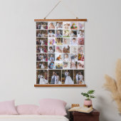Entwerfen Sie Ihre eigene 40 FotoCollage Wandteppich Mit Holzrahmen (Schlafzimmer)