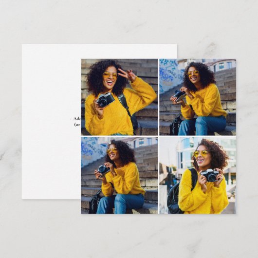 Entwerfen Sie Ihre eigene 4-FotoCollage (Vorne/Hinten)