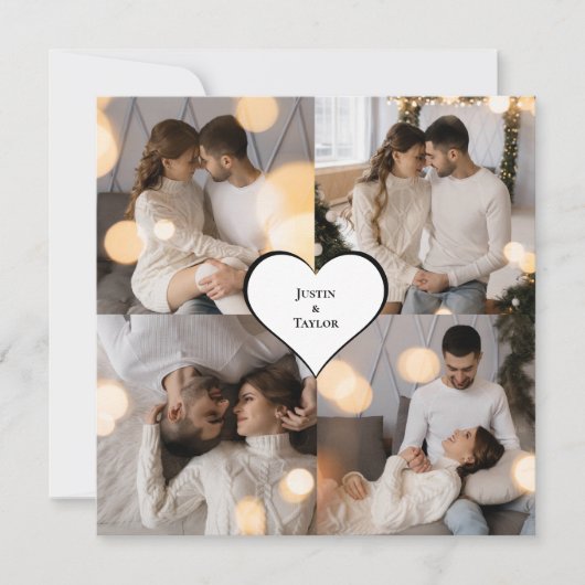 Entwerfen Sie Ihre eigene 4-FotoCollage Ankündigung (Vorderseite)