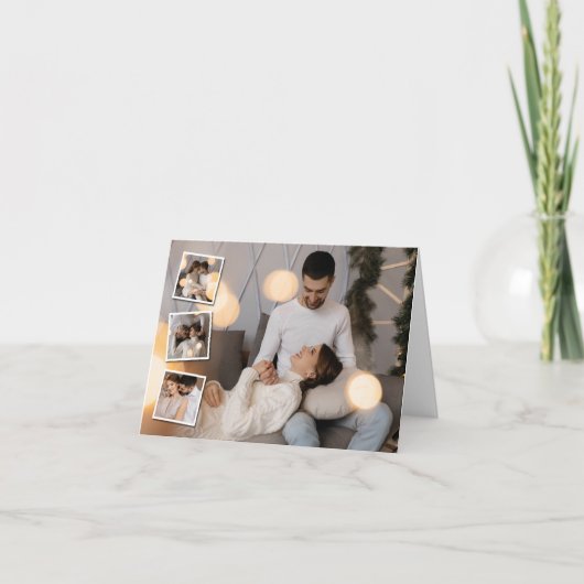 Entwerfen Sie Ihre eigene 4-FotoCollage Dankeskarte (Vorderseite)
