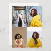 Entwerfen Sie Ihre eigene 4-FotoCollage Dankeskarte (Vorne/Hinten)