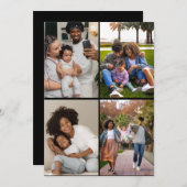 Entwerfen Sie Ihre eigene 4-FotoCollage Dankeskarte (Vorne/Hinten)