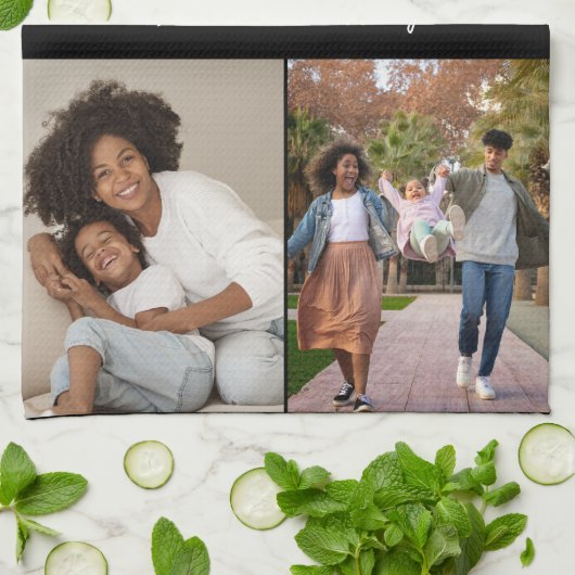 Entwerfen Sie Ihre eigene 4-FotoCollage Geschirrtuch (Gefaltet)