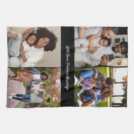 Entwerfen Sie Ihre eigene 4-FotoCollage Geschirrtuch (Horizontal)