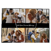 Entwerfen Sie Ihre eigene 4-FotoCollage Große Geschenktüte (Rückseite)