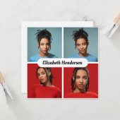 Entwerfen Sie Ihre eigene 4-FotoCollage Karte (Vorderseite/Rückseite Beispiel)