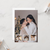 Entwerfen Sie Ihre eigene 4-FotoCollage Karte (Vorderseite/Rückseite Beispiel)