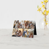 Entwerfen Sie Ihre eigene 4-FotoCollage Karte (Gelbe Blume)