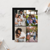 Entwerfen Sie Ihre eigene 4-FotoCollage Karte (Vorderseite/Rückseite Beispiel)