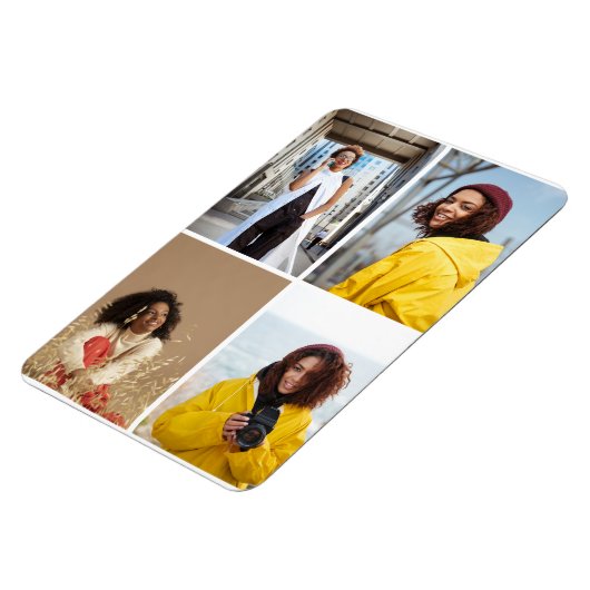 Entwerfen Sie Ihre eigene 4-FotoCollage Magnet (Linke Seite)