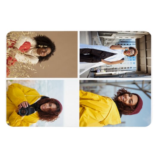 Entwerfen Sie Ihre eigene 4-FotoCollage Magnet (Horizontal)