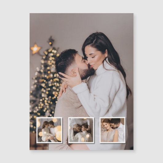 Entwerfen Sie Ihre eigene 4-FotoCollage Magnetkarte (Vorderseite)