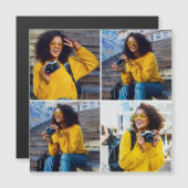 Entwerfen Sie Ihre eigene 4-FotoCollage Magnetkarte (Vorne/Hinten)