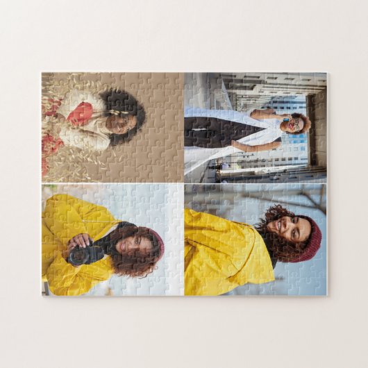 Entwerfen Sie Ihre eigene 4-FotoCollage Puzzle (Horizontal)